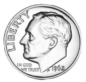 1962 Roosevelt Dime Gem Brilliant Proof