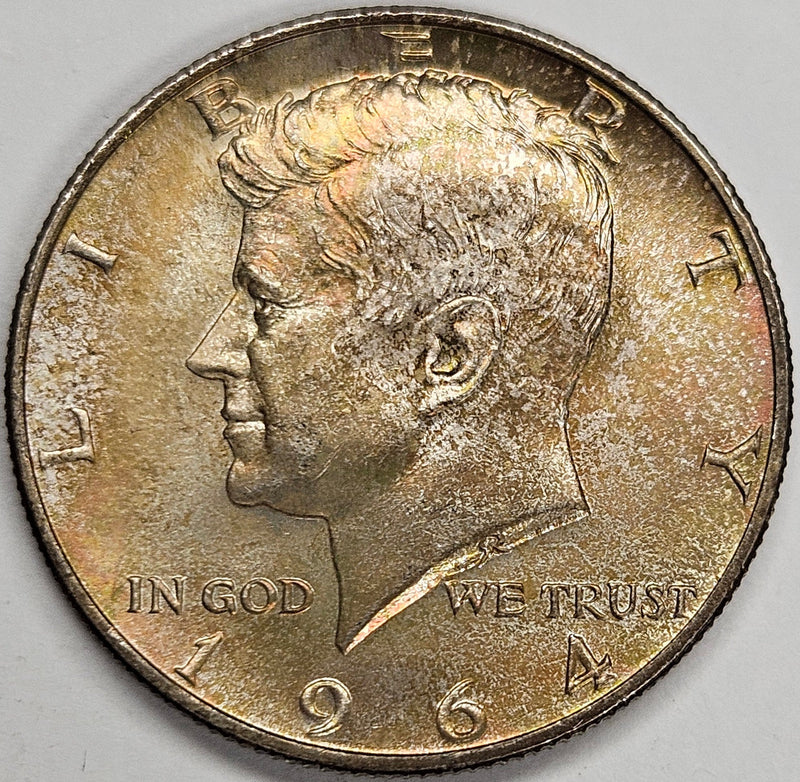 1964-D Kennedy Half Gem BU Color!