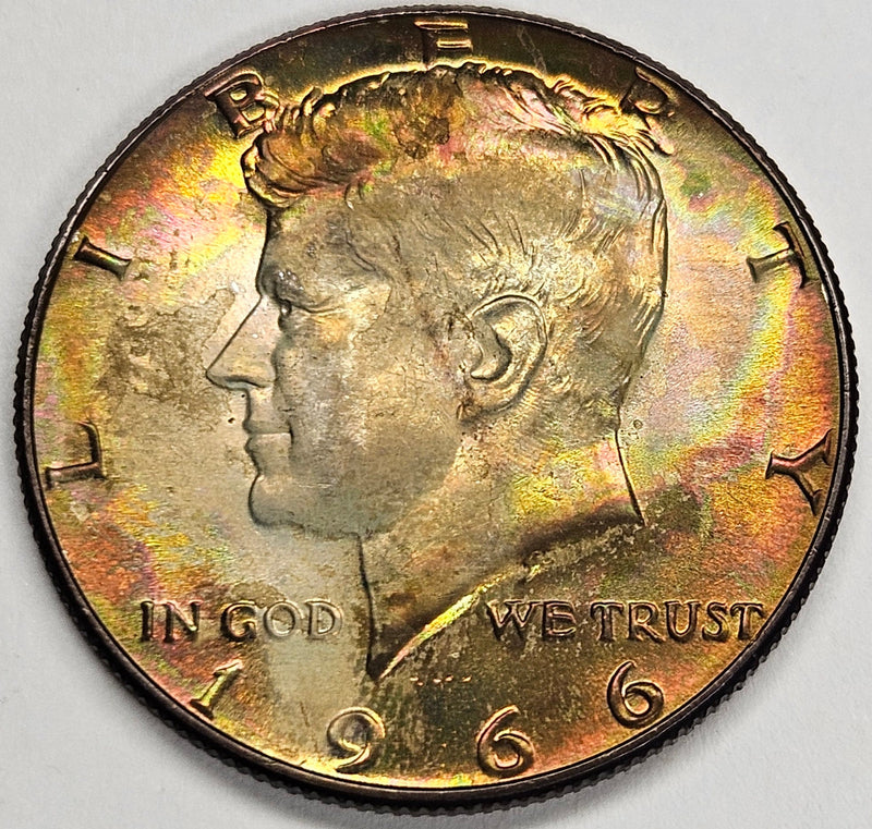 1966 Kennedy Half Gem BU Color!