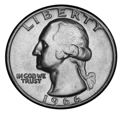 1966 SMS Washington Quarter Brilliant Uncirculated