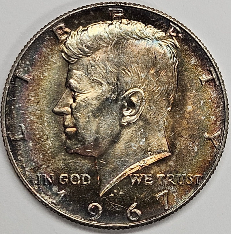 1967 Kennedy Half Choice BU Color!