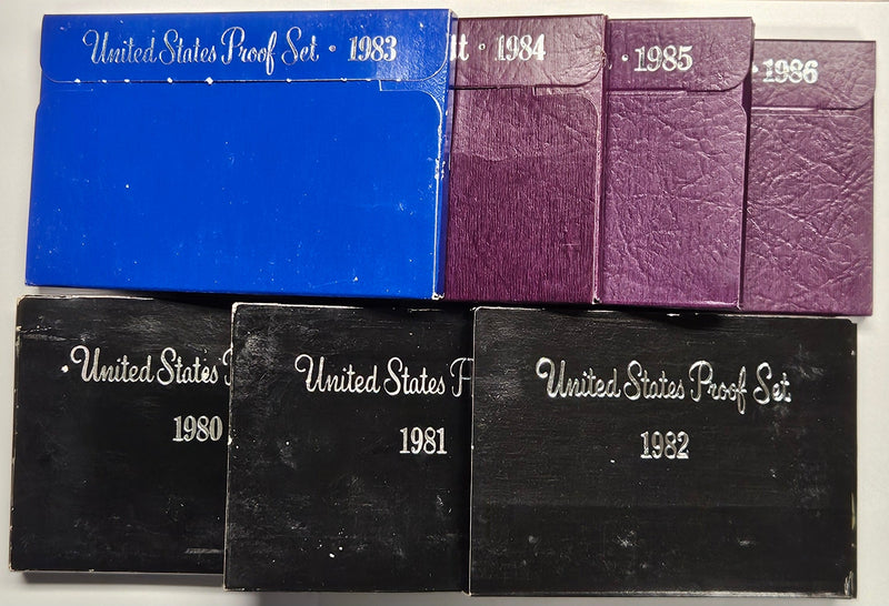 1980 to 1986 Proof Set Sale