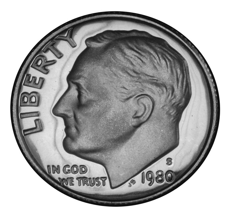 1980-S Roosevelt Dime Gem Brilliant Proof