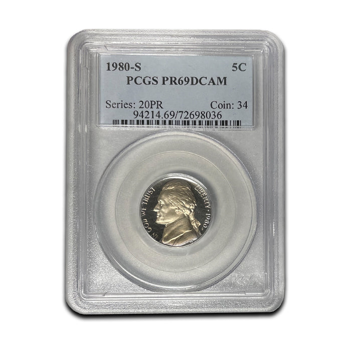 1980-S Jefferson Nickel PCGS PR-69 DCAM