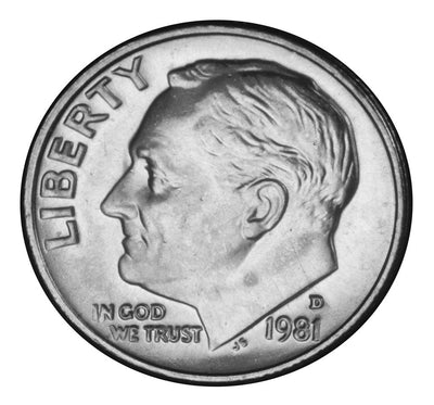 1981-D Roosevelt Dime Brilliant Uncirculated