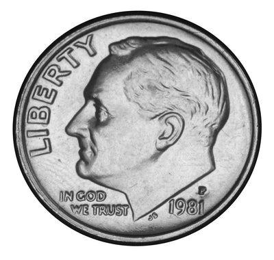 1981 Roosevelt Dime Brilliant Uncirculated