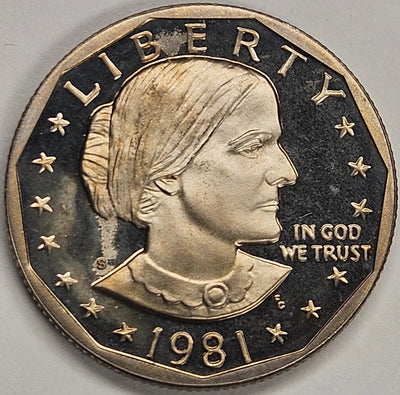 1981-S Type 2 Susan B. Anthony Dollar Choice Brilliant Proof