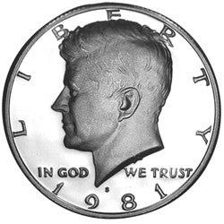 1981-S Type 1 Kennedy Half Gem Brilliant Proof