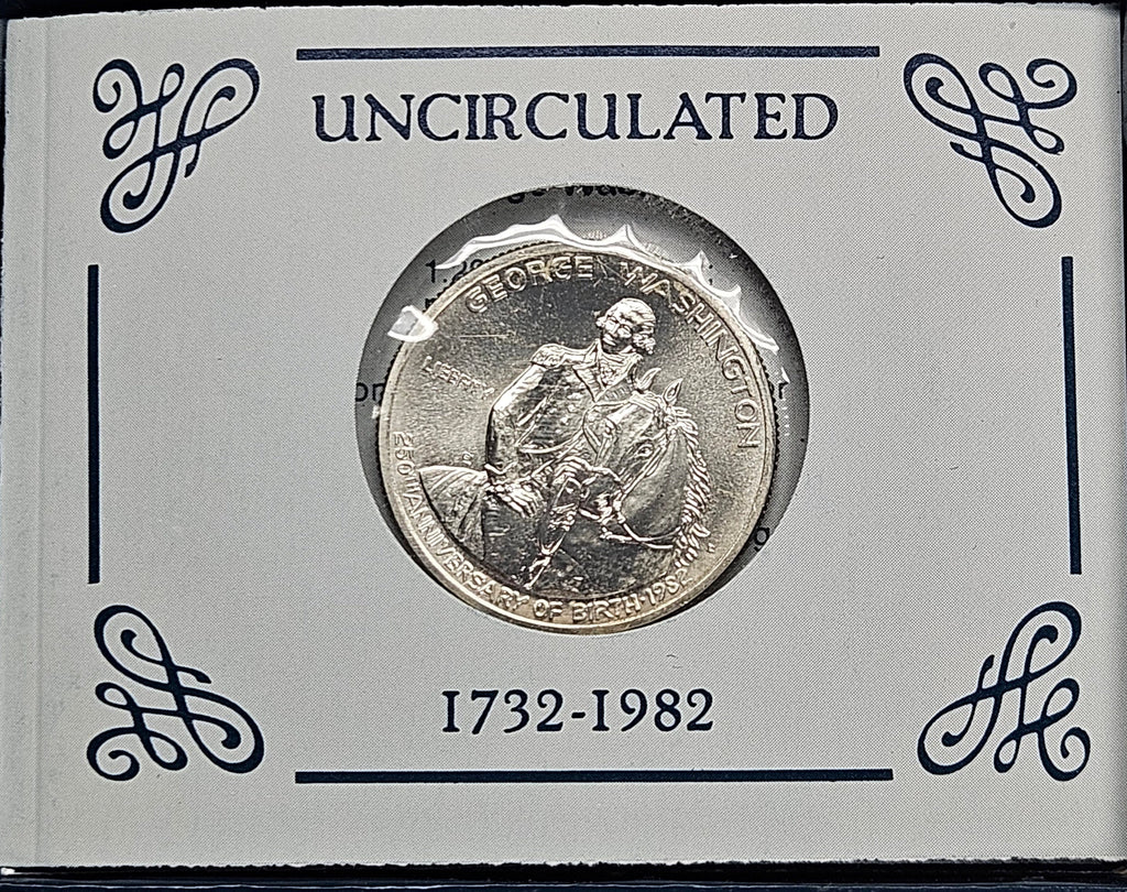 1982-D George Washington 250th Anniversary Silver Half Gem BU in