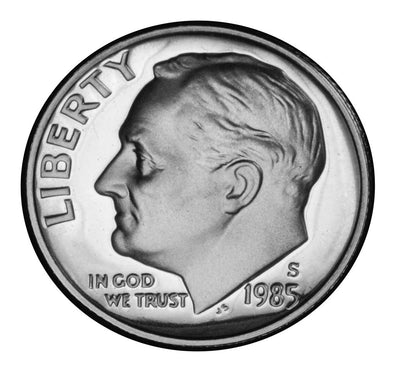 1985-S Roosevelt Dime Gem Brilliant Proof