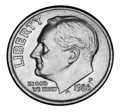 1986 Roosevelt Dime Brilliant Uncirculated