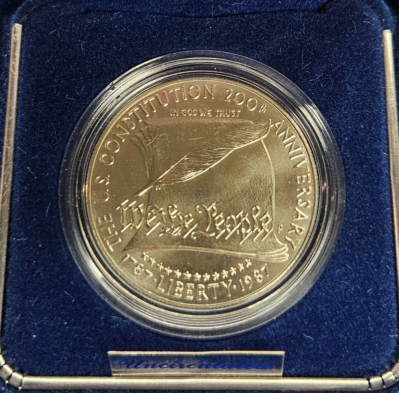 1987-P Constitution Bicentennial Silver Dollar . . . . Gem BU in original U.S. Mint Box