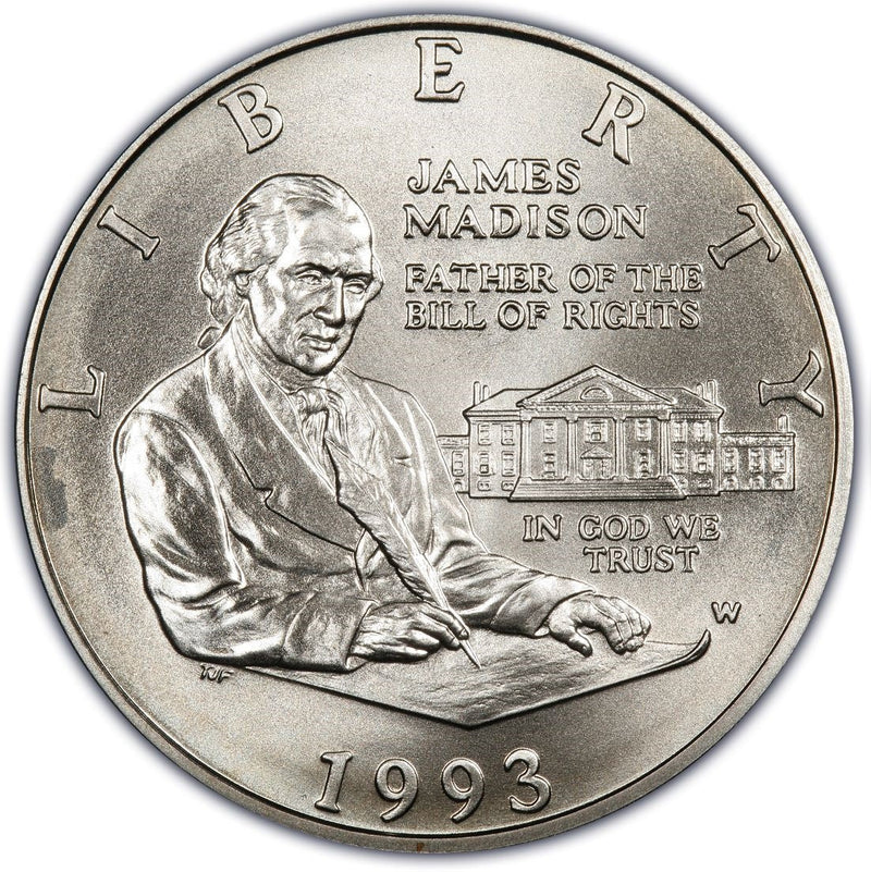 1993-W Bill of Rights Silver Half Gem BU in original U.S. Mint Box