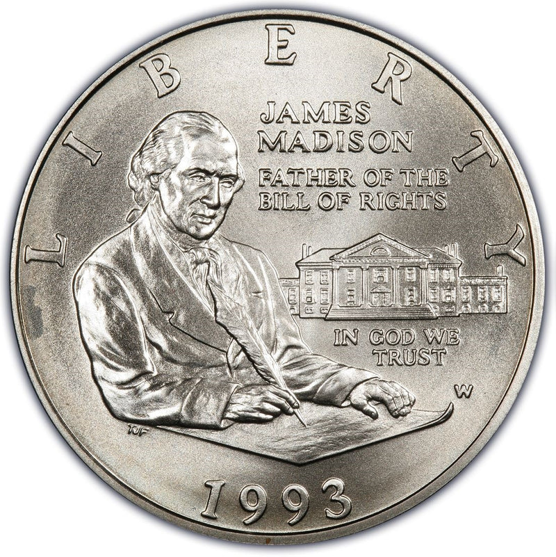 1993-W Bill of Rights Silver Half . . . . Gem BU in original U.S. Mint Box