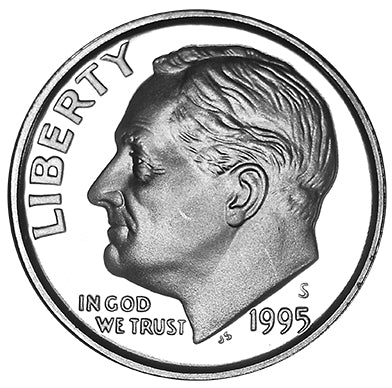 1995-S Roosevelt Dime Gem Brilliant Proof
