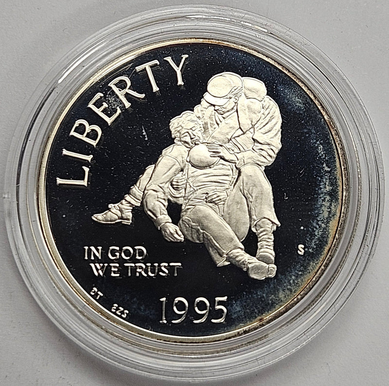 1995-S Civil War Battlefield Preservation Silver Dollar . . . . Gem Brilliant Proof in original U.S. Mint Capsule