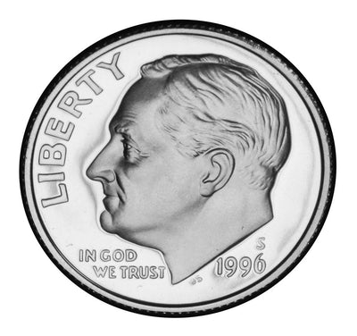1996-S Roosevelt Dime Gem Brilliant Proof