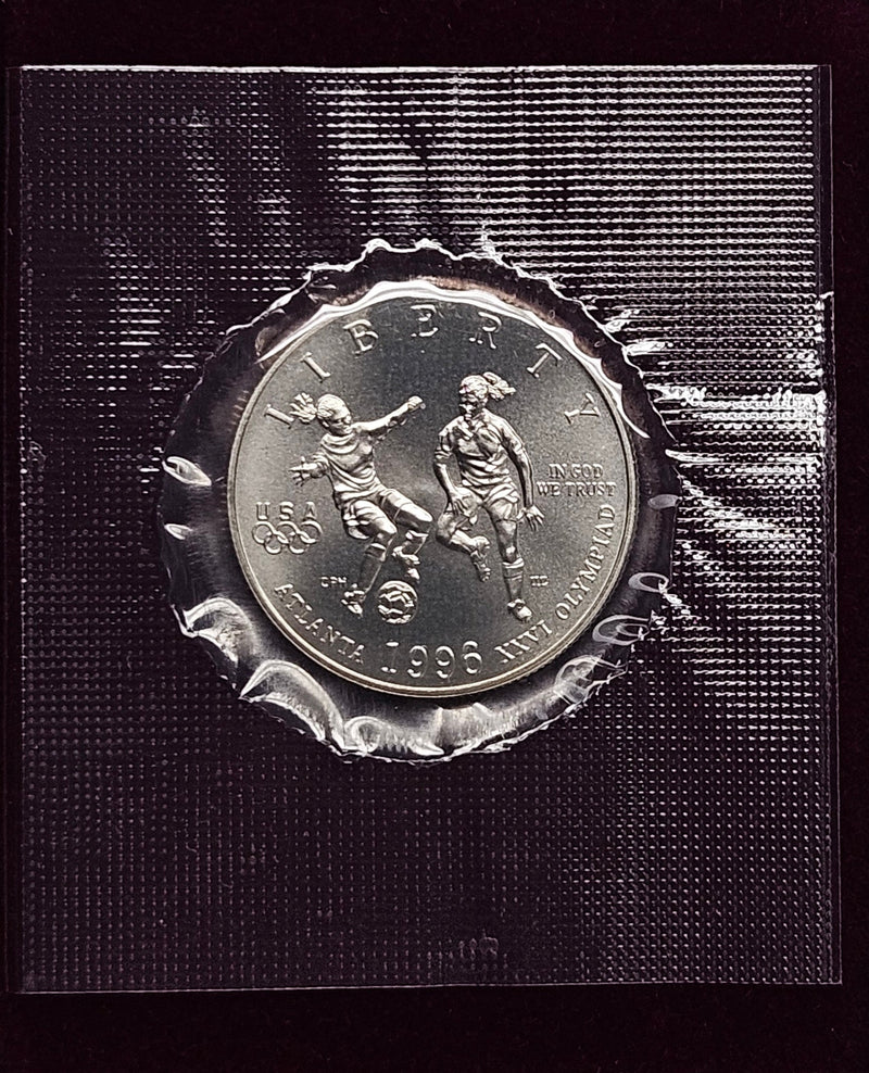 1996-S Olympic Soccer Half . . . . Gem BU in original U.S. Mint Box