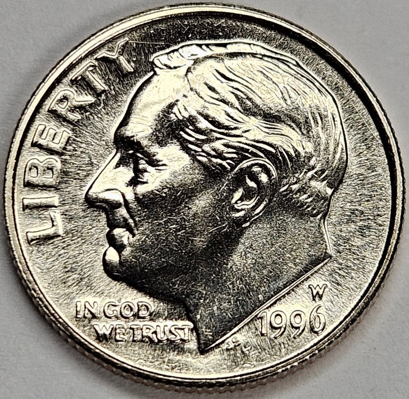 1996-W Roosevelt Dime Superb Brilliant Uncirculated
