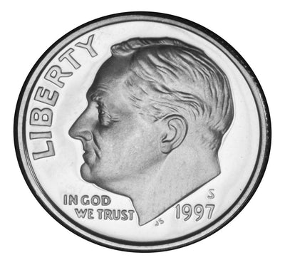 1997-S Roosevelt Dime Gem Brilliant Proof