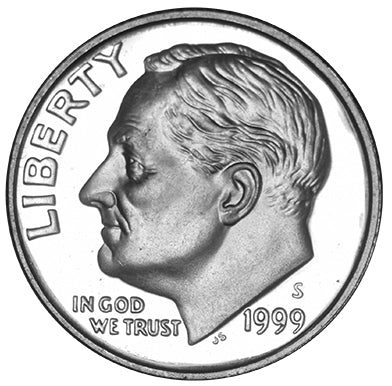 1999-S Roosevelt Dime Gem Brilliant Proof Silver