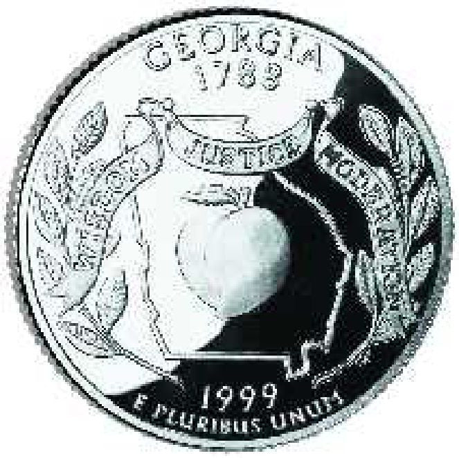 1999 Georgia State Quarter Choice BU