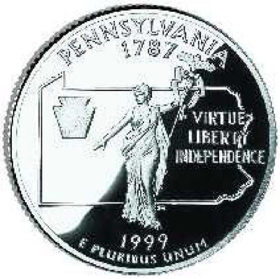 1999-D Pennsylvania State Quarter Choice BU