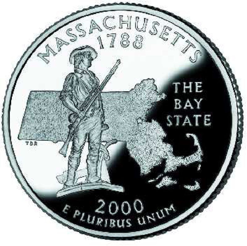 2000 Massachusetts State Quarter Choice BU