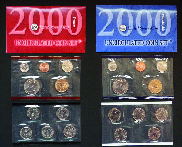 2000 Coin Collection 2000 Mint Set Choice Brilliant Uncirculated – Mount Vernon Coin