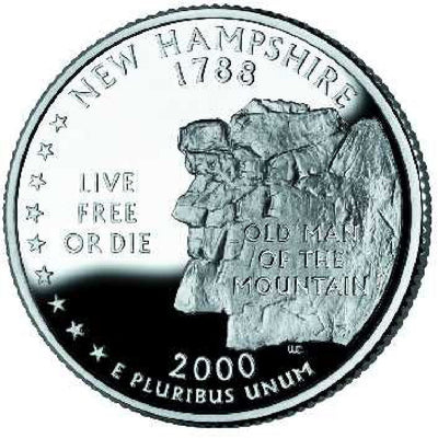 2000 New Hampshire State Quarter Choice BU