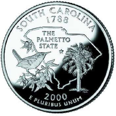 2000 South Carolina State Quarter Choice BU
