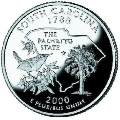 2000-D South Carolina State Quarter Choice BU