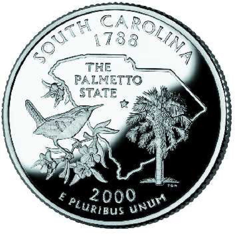 2000 South Carolina State Quarter Choice BU