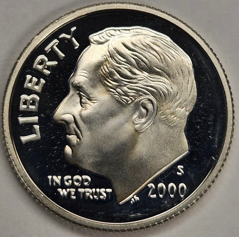 2000-S Roosevelt Dime . . . . Gem Brilliant Proof Silver