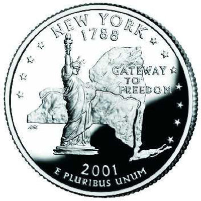 2001-D New York State Quarter Choice BU