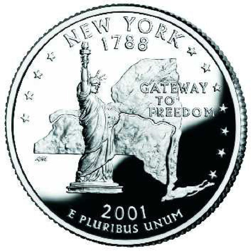 2001 New York State Quarter Choice BU