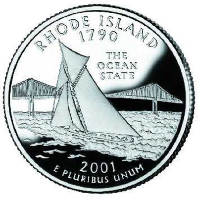 2001-D Rhode Island State Quarter Choice BU