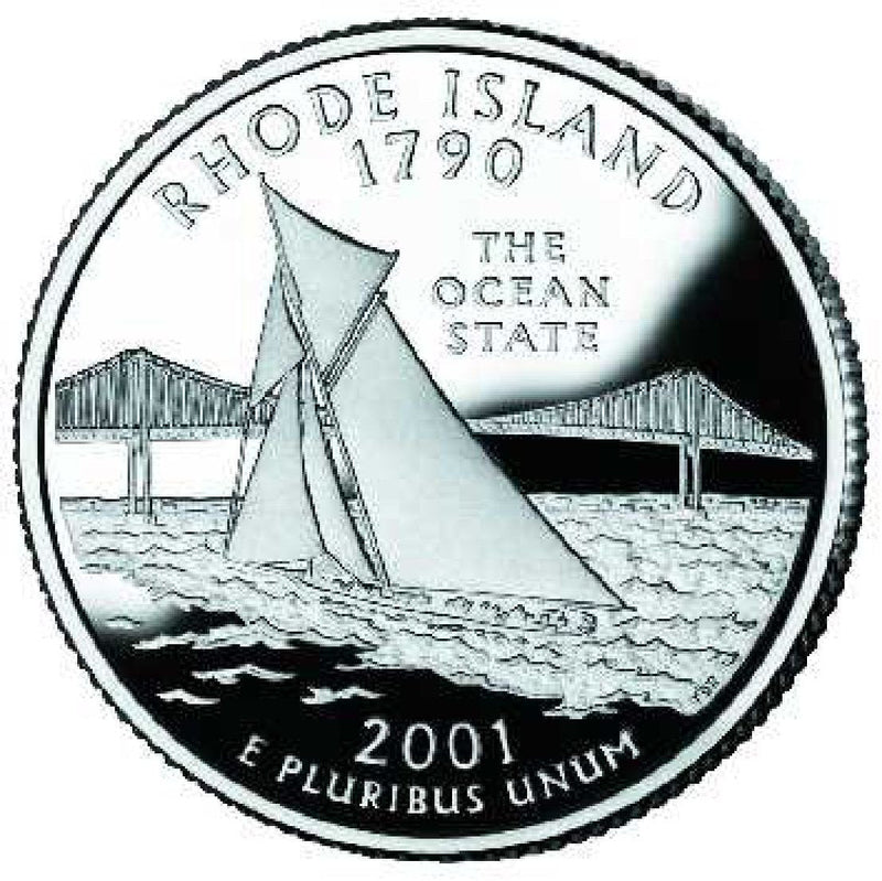 2001-D Rhode Island State Quarter Choice BU