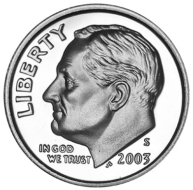 2003-S Roosevelt Dime Gem Brilliant Proof