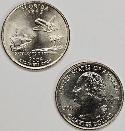 2004-P and D Pair Florida State Quarters Choice BU
