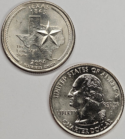 2004-P and D Pair Texas State Quarters Choice BU