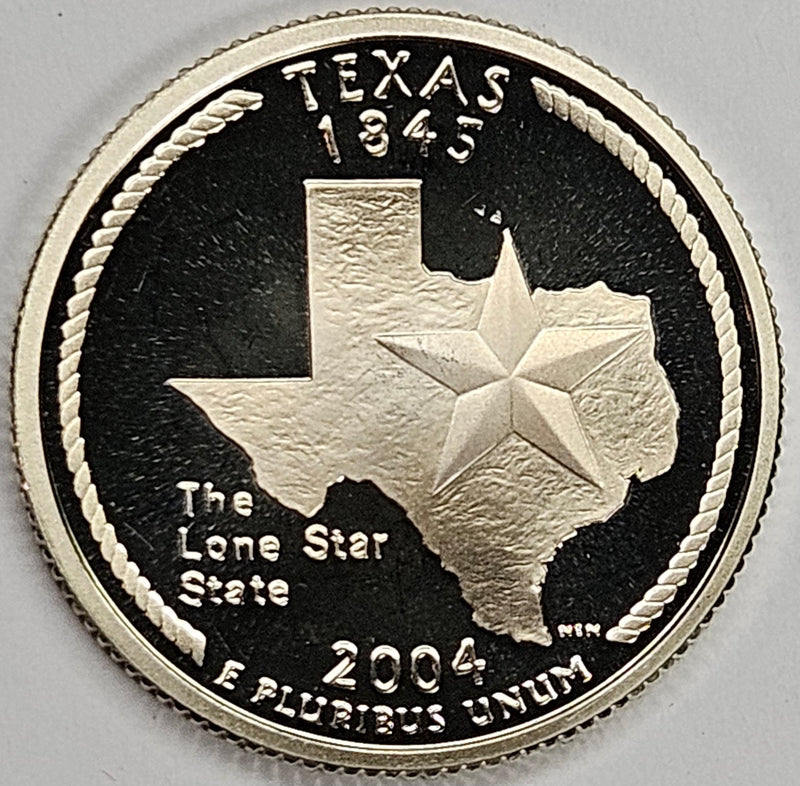 2004-S Texas State Quarter Superb Brilliant Proof Silver