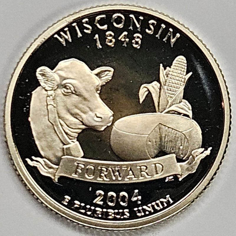 2004-S Wisconsin State Quarter Superb Brilliant Proof Silver