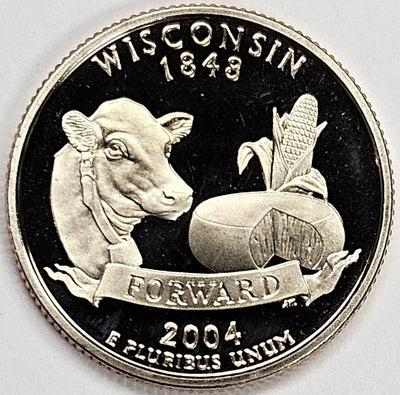 2004-S Wisconsin State Quarter Superb Brilliant Proof
