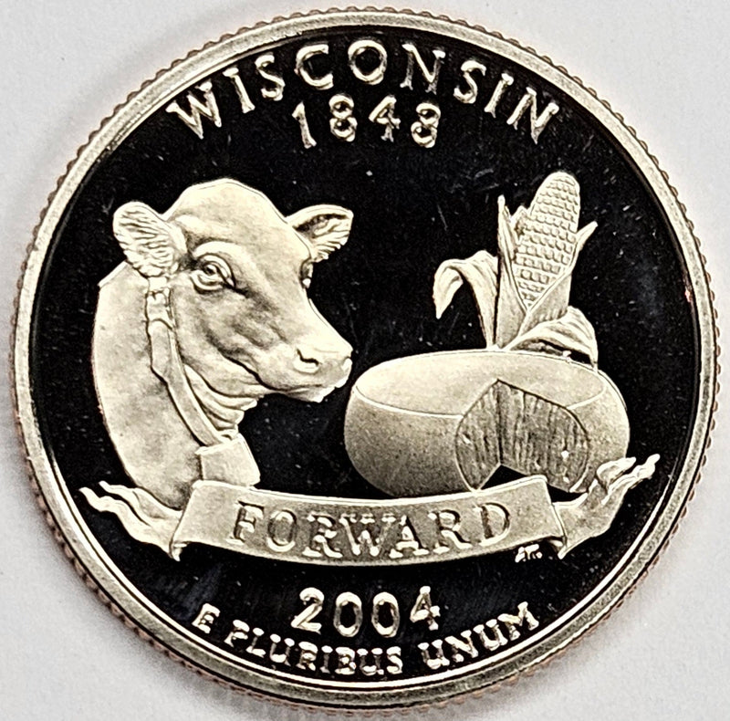 2004-S Wisconsin State Quarter Superb Brilliant Proof