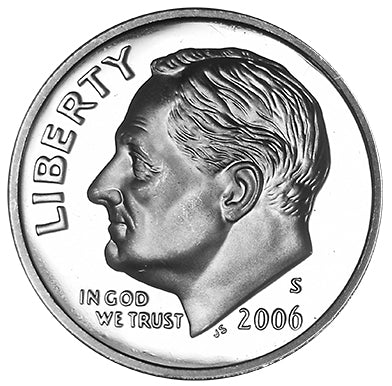 2006-S Roosevelt Dime Gem Brilliant Proof Silver