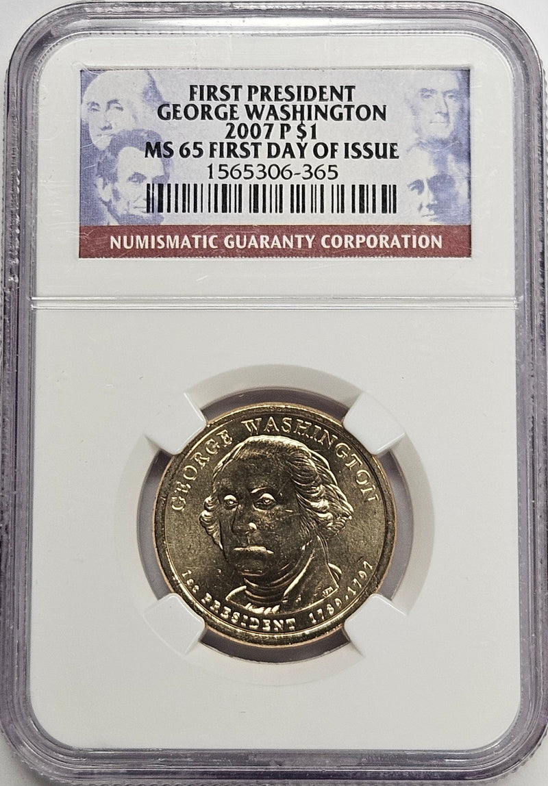 2007 George Washington Presidential Dollar NGC MS-65 First Day of Issue