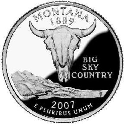 2007 Montana State Quarter Choice BU