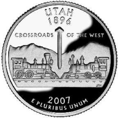 2007 Utah State Quarter Choice BU