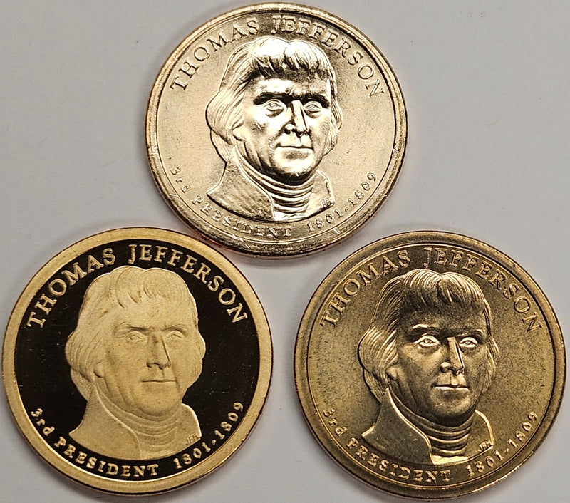 2007-PDS Jefferson Presidential Dollars . . . . Choice BU and Superb Proof